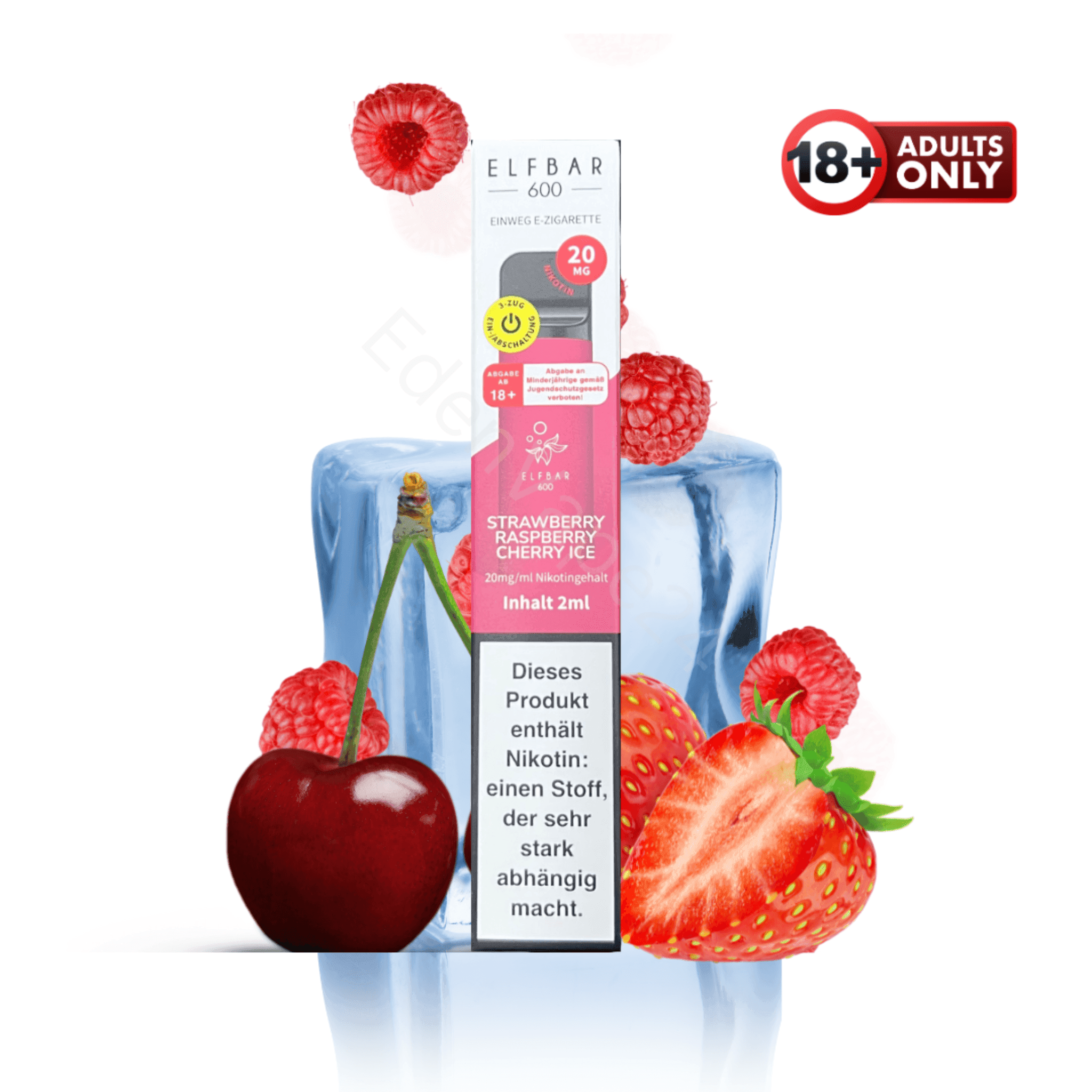 Elfbar 600 - Strawberry Raspberry Cherry Ice - EdenVape24